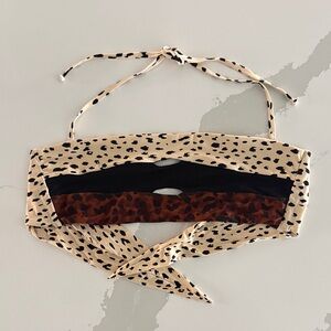 PilyQ safari Wild Heart bandeau bikini top